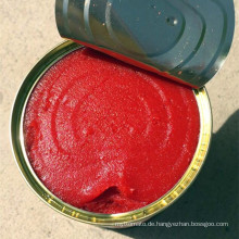 Günstiger Preis Halal Super natürliches Aroma Gewürz 28-30% Brix rote Farbe Tomatenmark in Blechdosen 2200g Tomatenmark